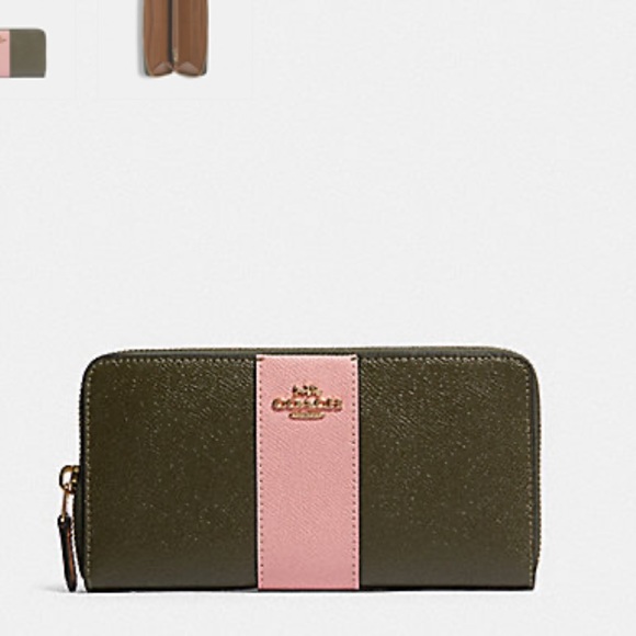 Last ONE!  Coach Accordion Zip Wallet - Colorblock w Stripe NWT - Picture 6 of 6